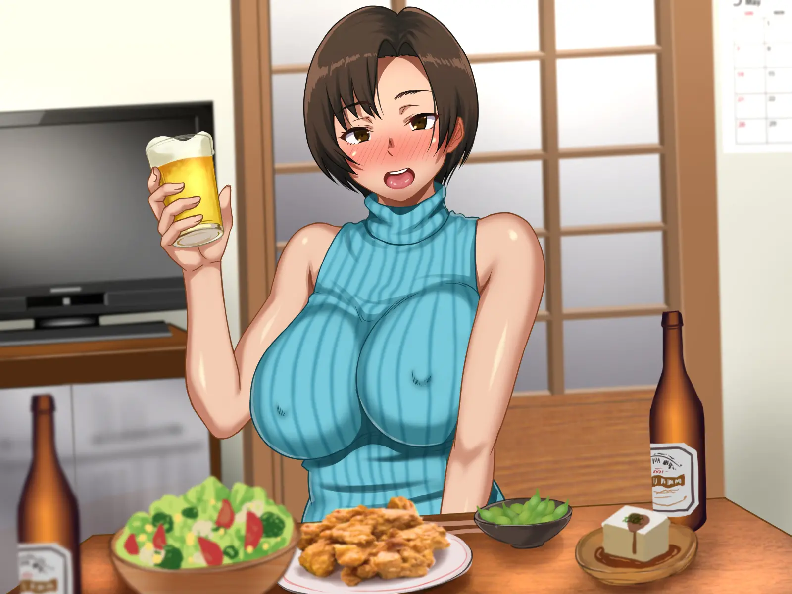 Ane No Ninkatsu Wa Ore To No Asedaku Tanetsuke Musabori Koubi | 누나의 임신활동은 나와 땀투성이 교배 탐욕스러운 교미